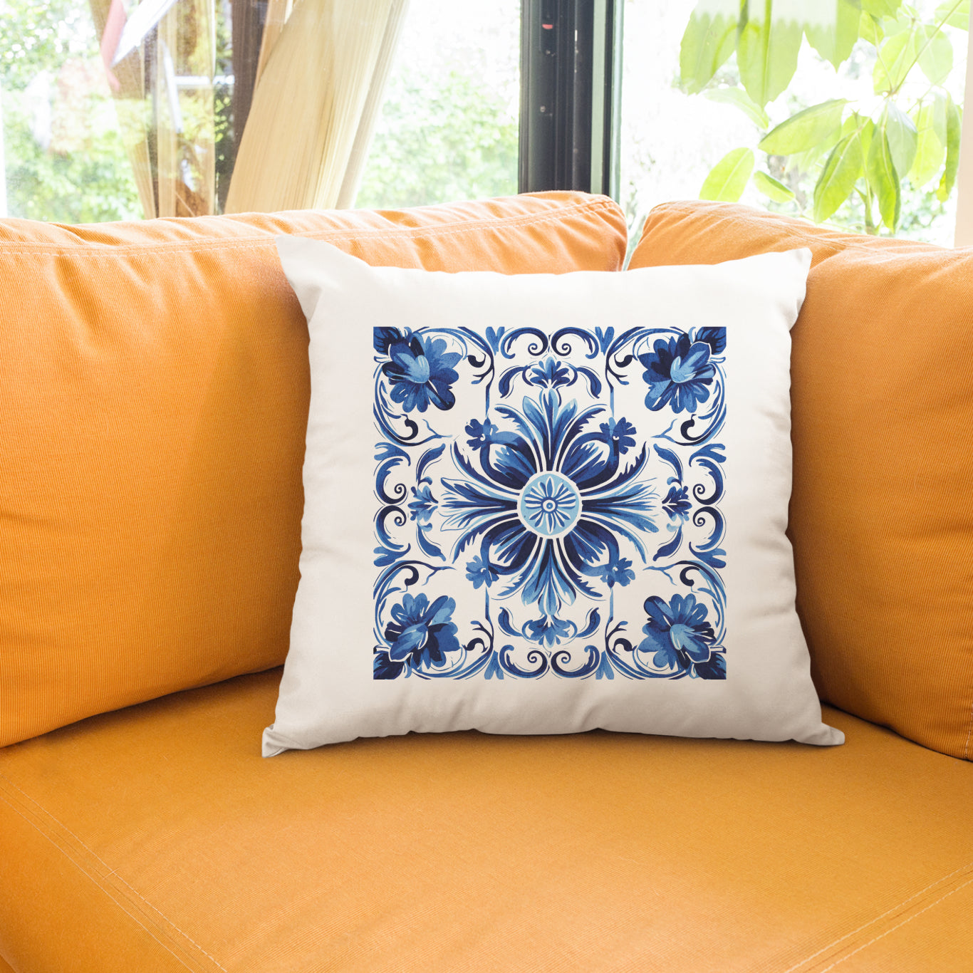 Authentic Traditional Portuguese Tile Pattern Pillow - Bring Portugal’s Artistry Home