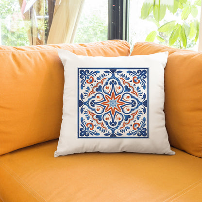 Classic Portuguese Tile Pattern Pillow - Infuse Elegance into Your Home