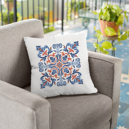 Classic Portuguese Tile Pattern Pillow - Infuse Elegance into Your Home