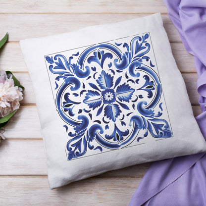 Authentic Traditional Portuguese  Tile Design Pillow - Embrace Portugal’s Timeless Beauty