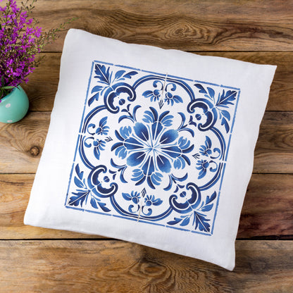 Portuguese Heritage Tile Pillow - Infuse Your Space with Timeless Elegance