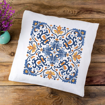 Traditional Portuguese Tile Inspired Pillow - Bring Portugal Home