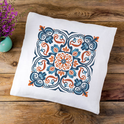 Portuguese Heritage Tile Pillow - Infuse Your Space with Timeless Elegance