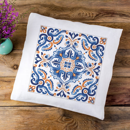 Elegant Portuguese Tile Design Pillow - Bring the Beauty of Portugal Home