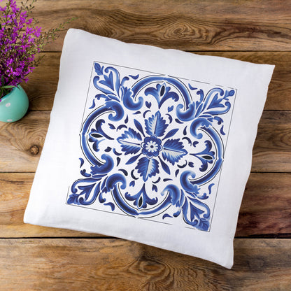 Authentic Traditional Portuguese  Tile Design Pillow - Embrace Portugal’s Timeless Beauty