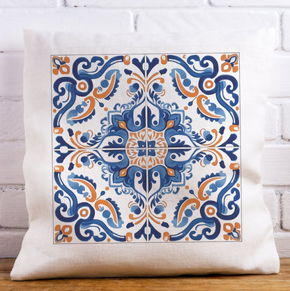 Elegant Portuguese Tile Design Pillow - Bring the Beauty of Portugal Home