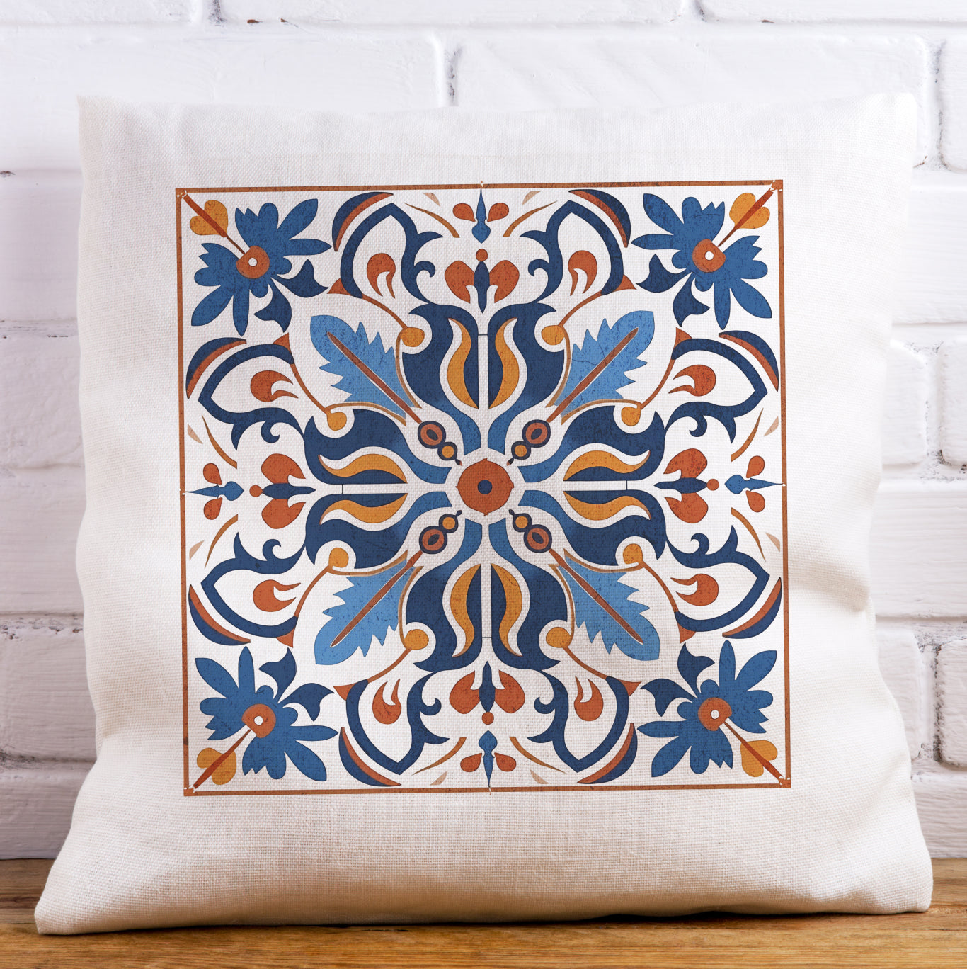 Traditional Portuguese Tile Inspired Pillow - Bring Portugal Home