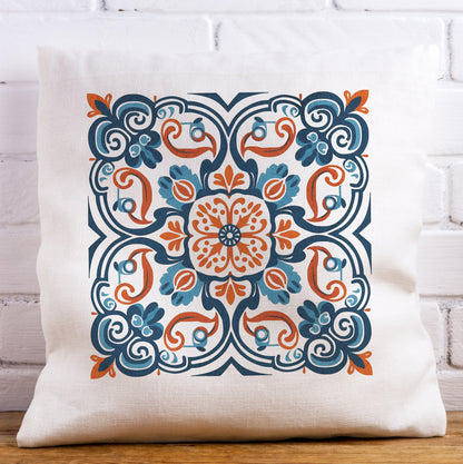 Portuguese Heritage Tile Pillow - Infuse Your Space with Timeless Elegance