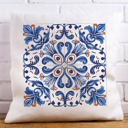 Elegant Portuguese Tile Design Pillow - Bring the Beauty of Portugal Home