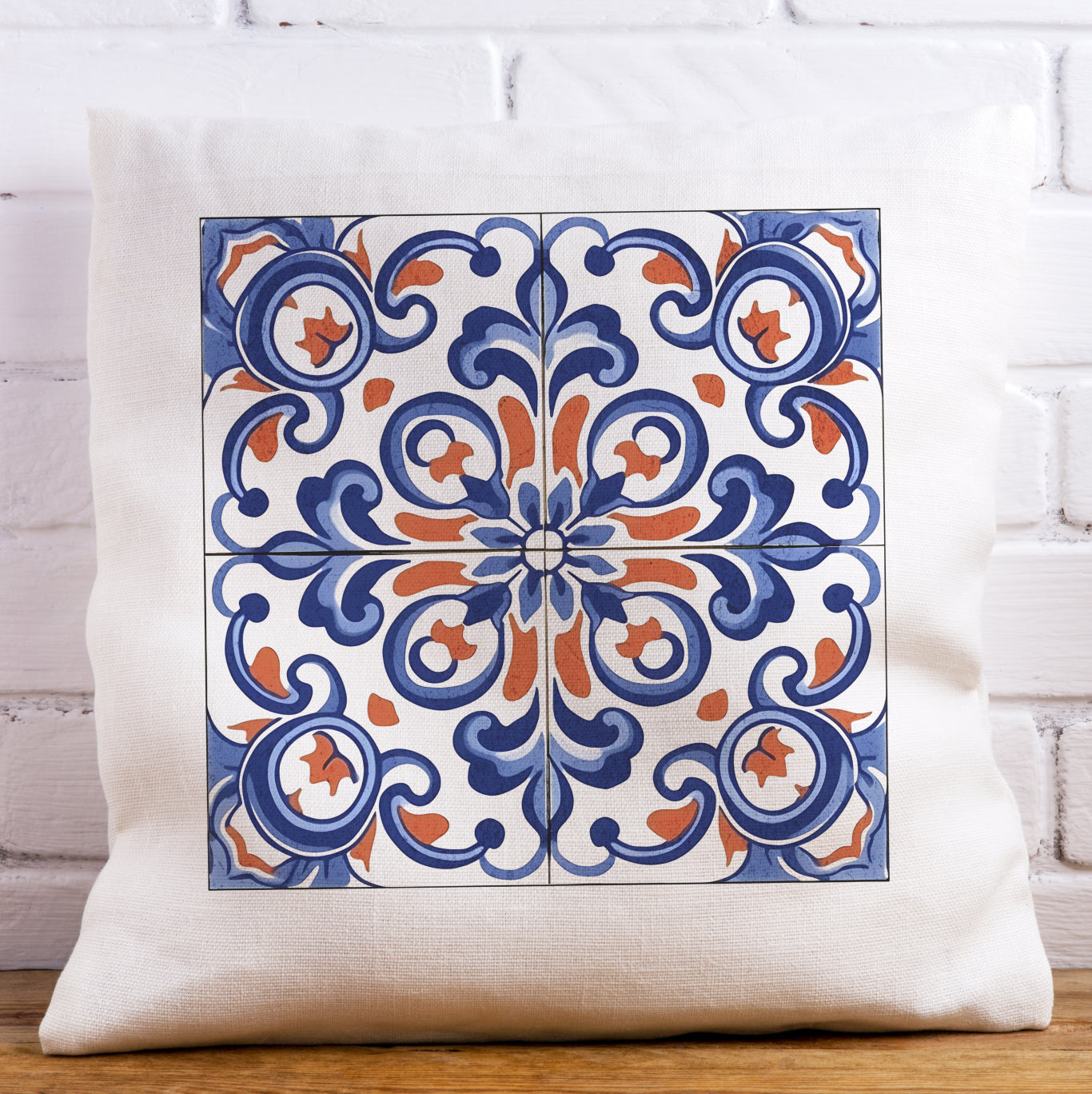 Traditional Portuguese Tile Inspired Pillow - Bring Portugal Home