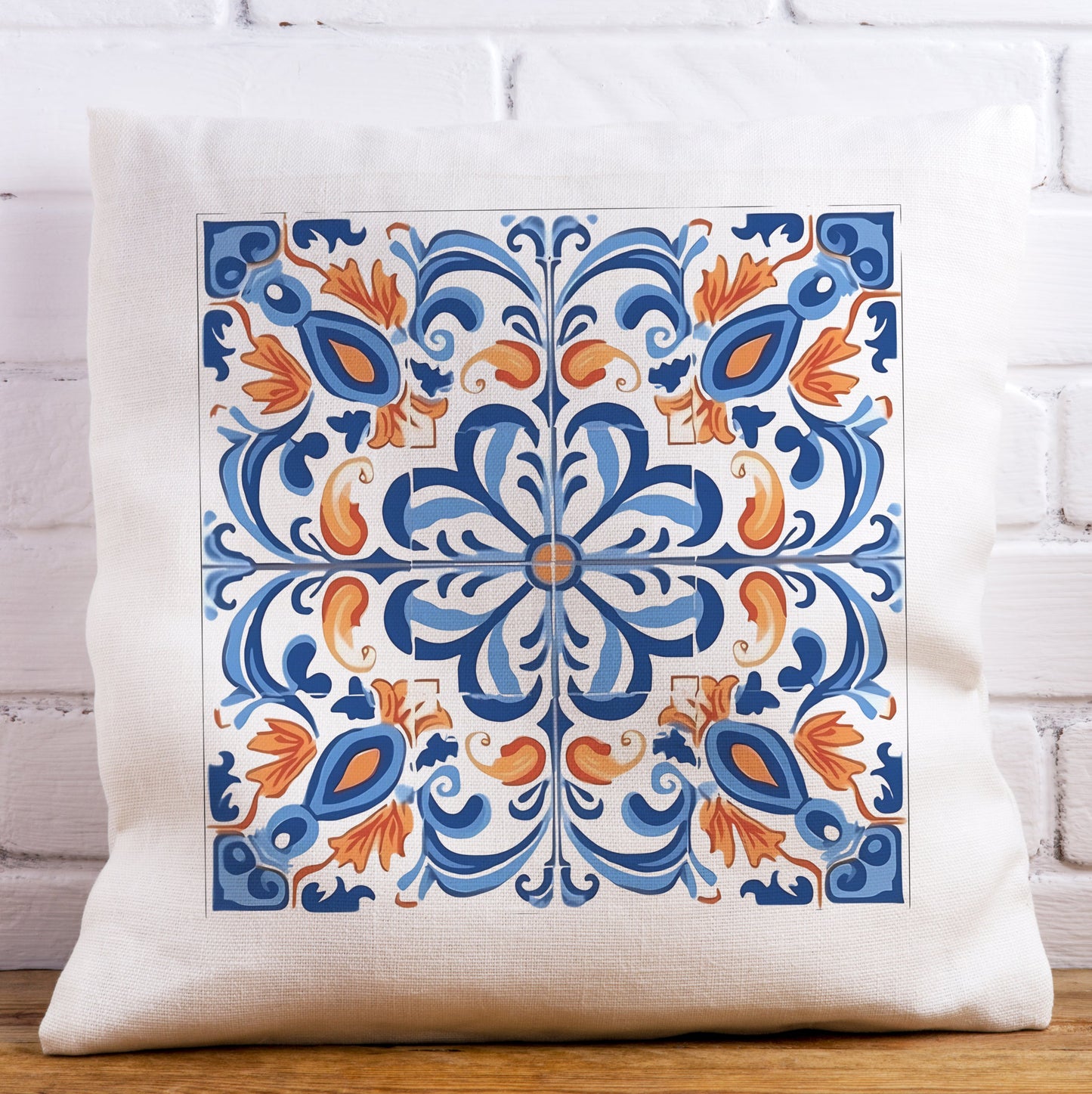 Traditional Portuguese Tile Inspired Pillow - Bring Portugal Home