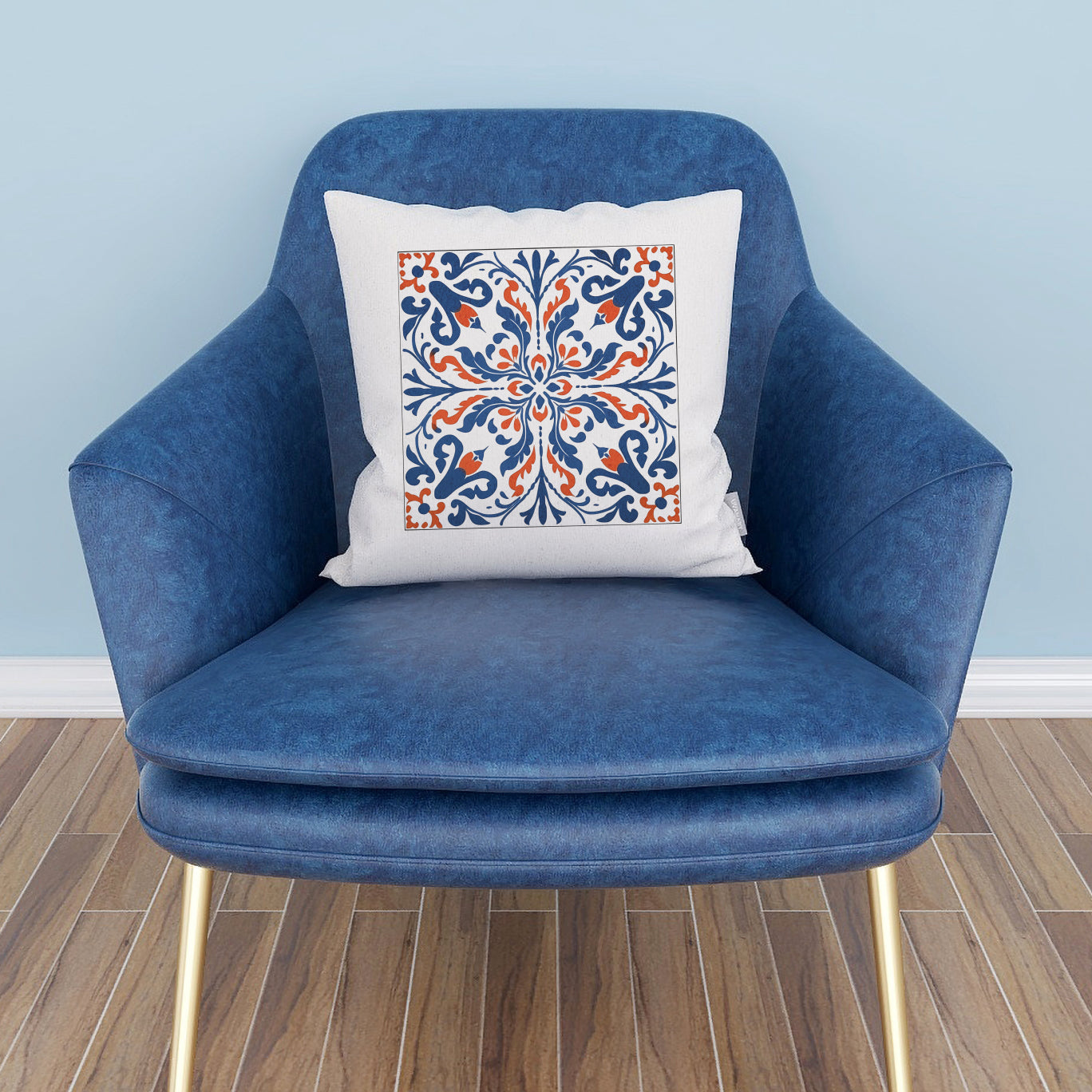 Classic Portuguese Tile Pattern Pillow - Infuse Elegance into Your Home