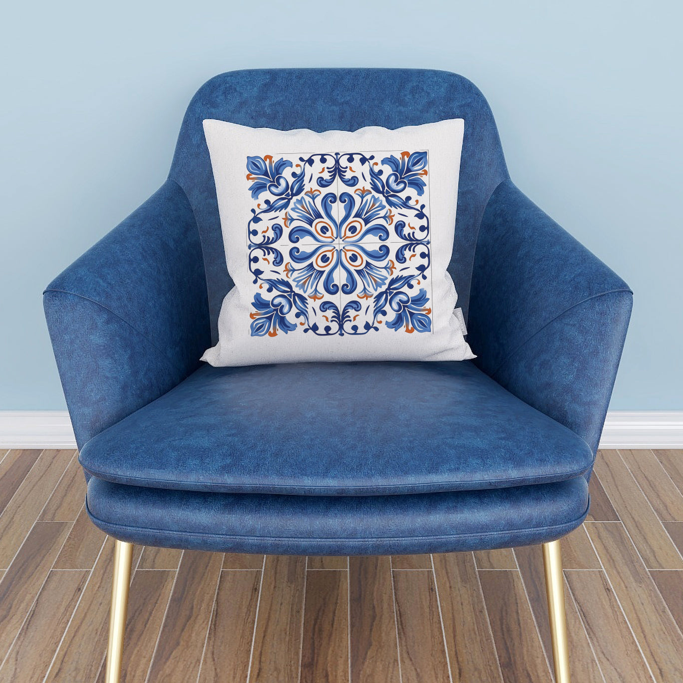 Elegant Portuguese Tile Design Pillow - Bring the Beauty of Portugal Home