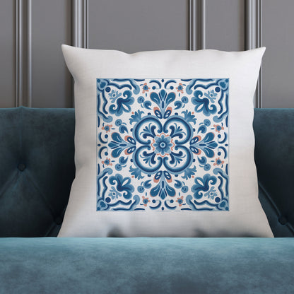 Elegant Tile Pattern Pillow - Portuguese Heritage for Your Home