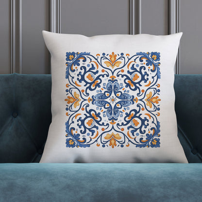 Traditional Portuguese Tile Inspired Pillow - Bring Portugal Home