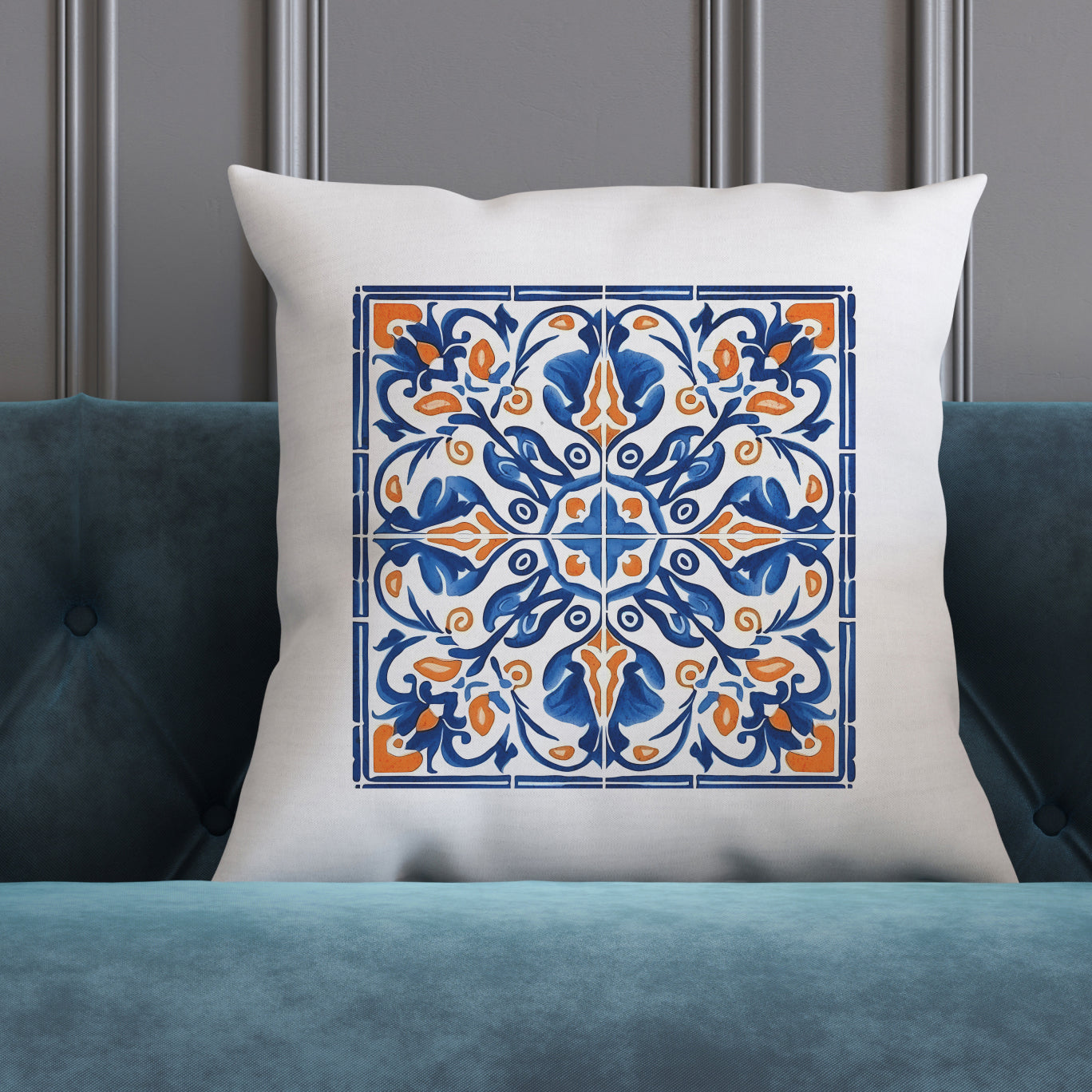 Traditional Portuguese Tile Inspired Pillow - Bring Portugal Home