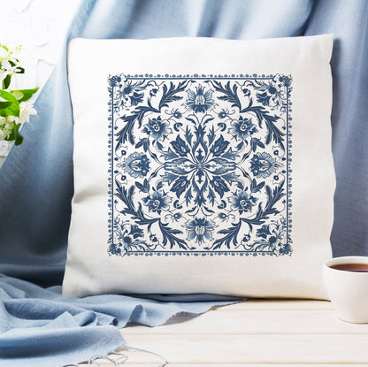 Traditional Portuguese Tile Inspired Pillow - Bring Portugal Home