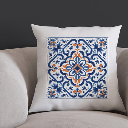 Elegant Portuguese Tile Design Pillow - Bring the Beauty of Portugal Home