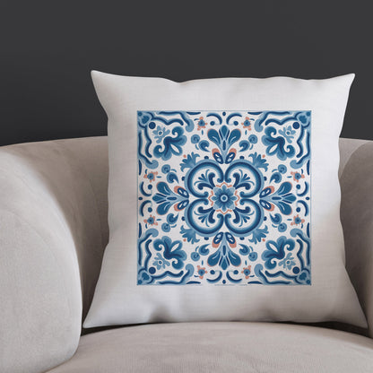 Elegant Tile Pattern Pillow - Portuguese Heritage for Your Home