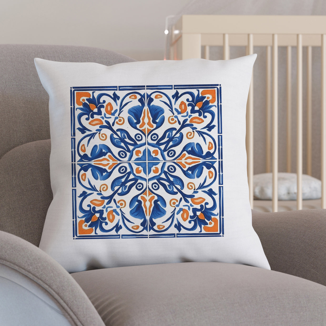 Traditional Portuguese Tile Inspired Pillow - Bring Portugal Home