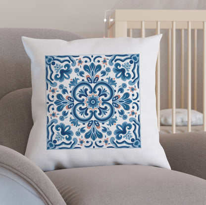 Elegant Tile Pattern Pillow - Portuguese Heritage for Your Home