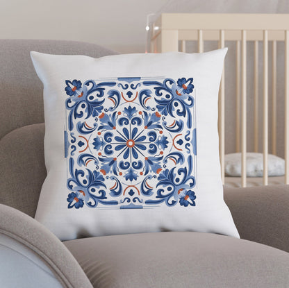 Elegant Tile Pattern Pillow - Portuguese Heritage for Your Home