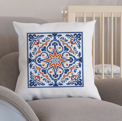 Classic Portuguese Tile Pattern Pillow - Infuse Elegance into Your Home