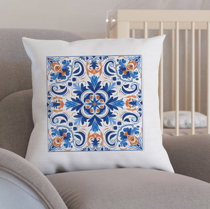 Authentic Tile Pattern Pillow - Portuguese Charm for Your Home