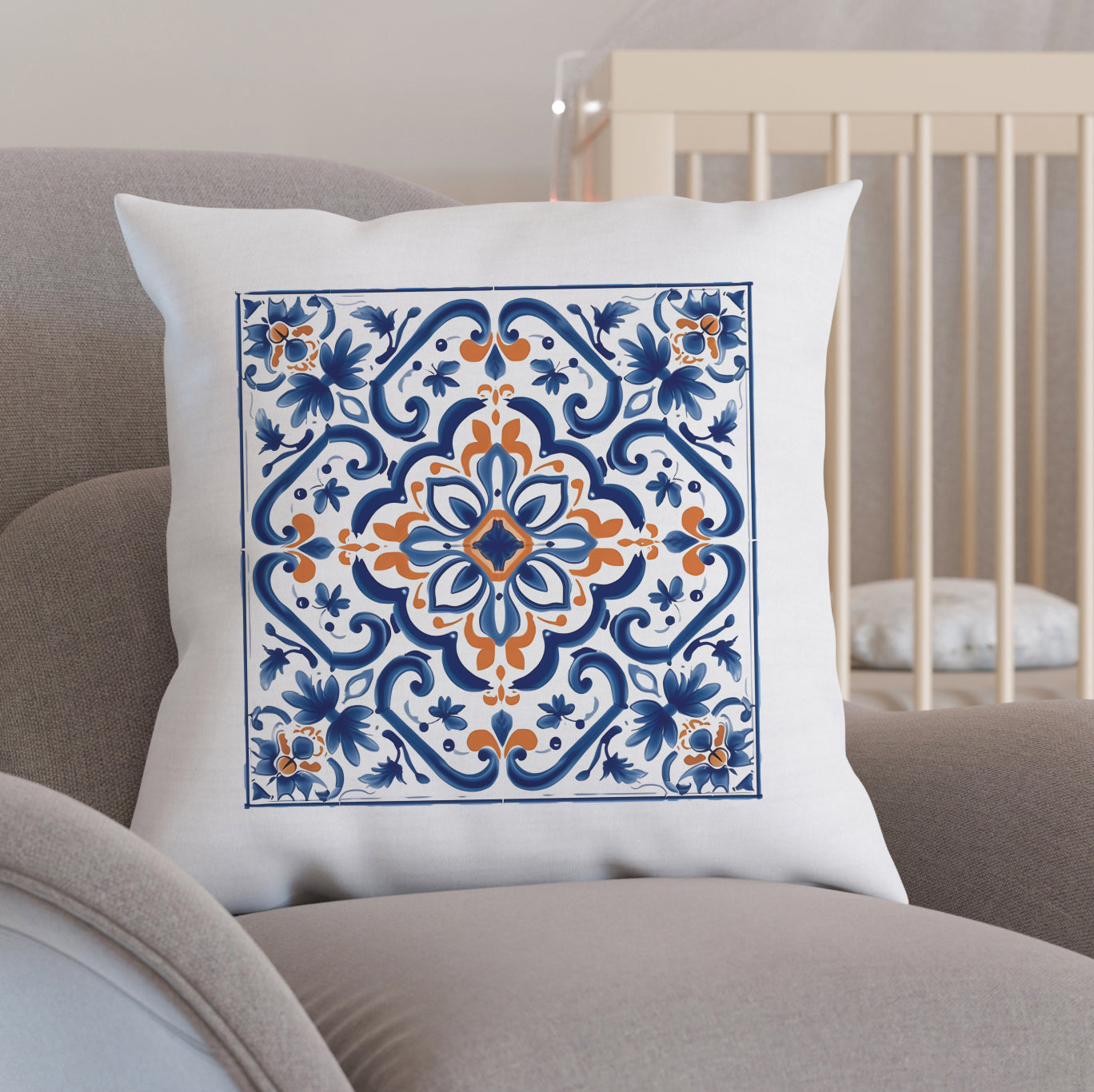 Elegant Portuguese Tile Design Pillow - Bring the Beauty of Portugal Home