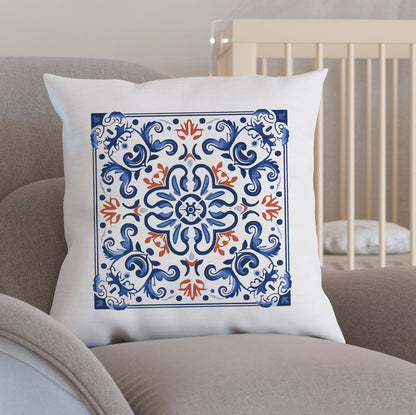 Elegant Tile Pattern Pillow - Portuguese Heritage for Your Home