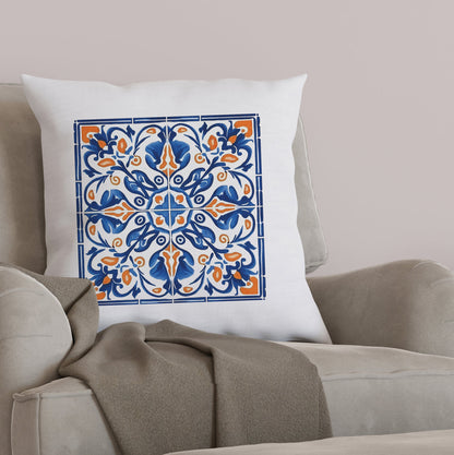 Traditional Portuguese Tile Inspired Pillow - Bring Portugal Home