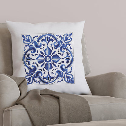 Authentic Traditional Portuguese  Tile Design Pillow - Embrace Portugal’s Timeless Beauty