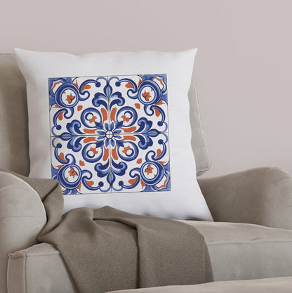 Traditional Portuguese Tile Inspired Pillow - Bring Portugal Home