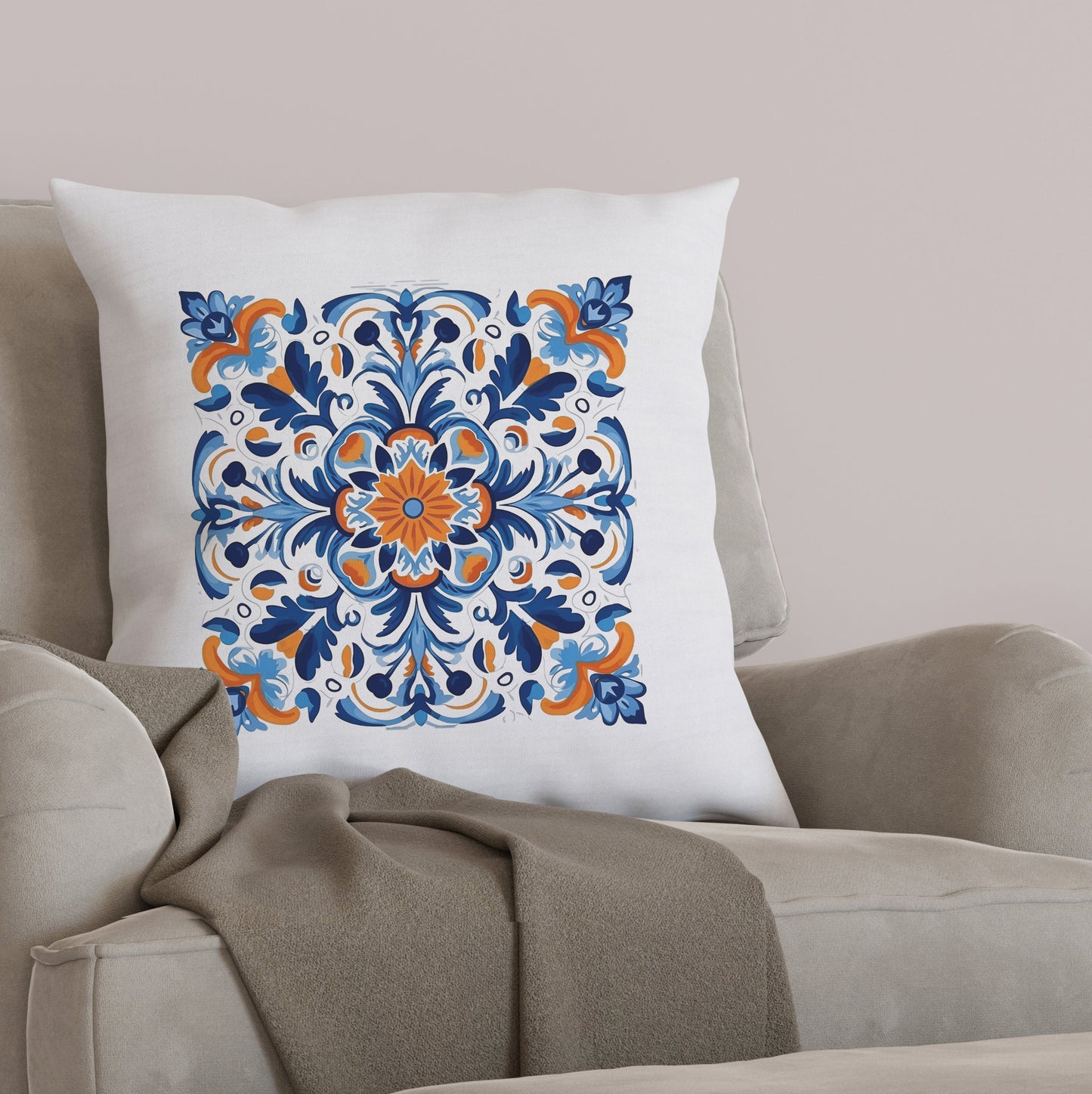 Traditional Portuguese Tile Inspired Pillow - Bring Portugal Home