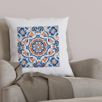 Traditional Portuguese Tile Inspired Pillow - Bring Portugal Home