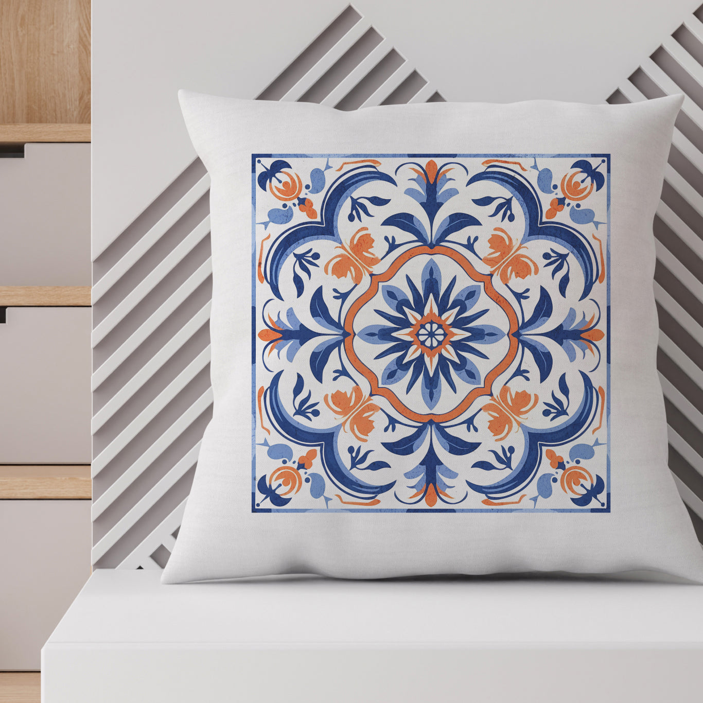 Traditional Portuguese Tile Inspired Pillow - Bring Portugal Home