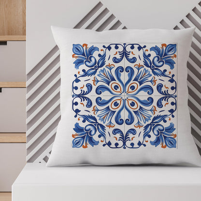 Elegant Portuguese Tile Design Pillow - Bring the Beauty of Portugal Home