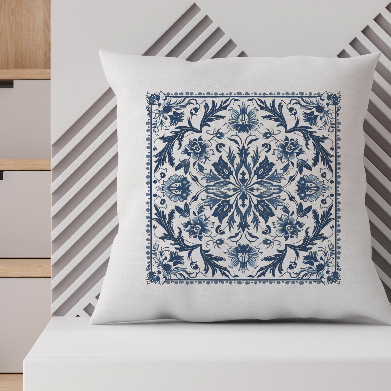 Traditional Portuguese Tile Inspired Pillow - Bring Portugal Home