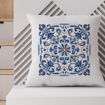 Elegant Tile Pattern Pillow - Portuguese Heritage for Your Home