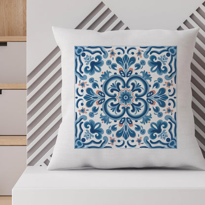 Elegant Tile Pattern Pillow - Portuguese Heritage for Your Home