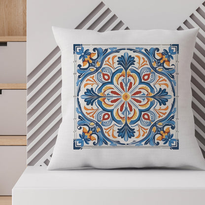 Elegant Tile Design Pillow - Portuguese Artistry for Your Home