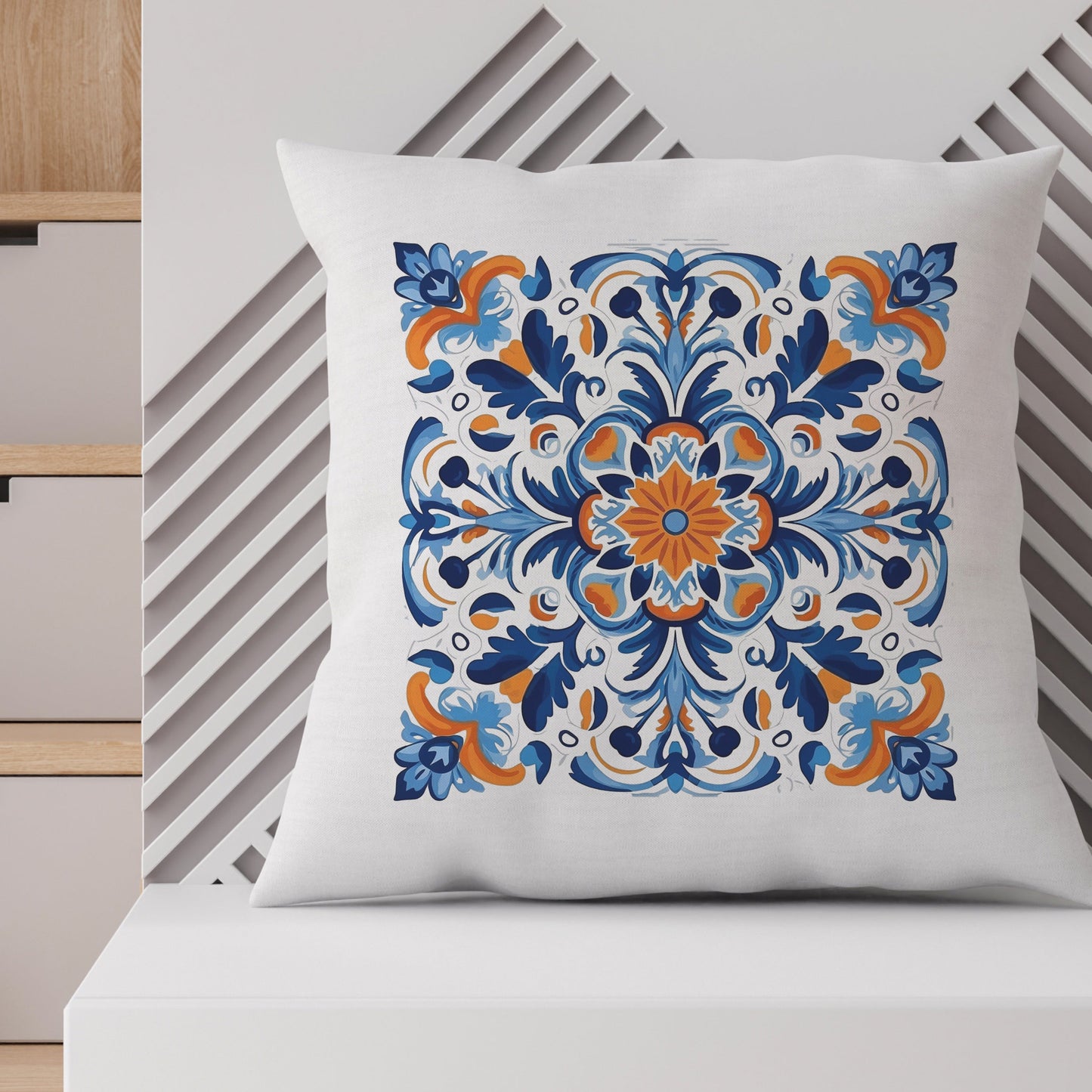 Traditional Portuguese Tile Inspired Pillow - Bring Portugal Home