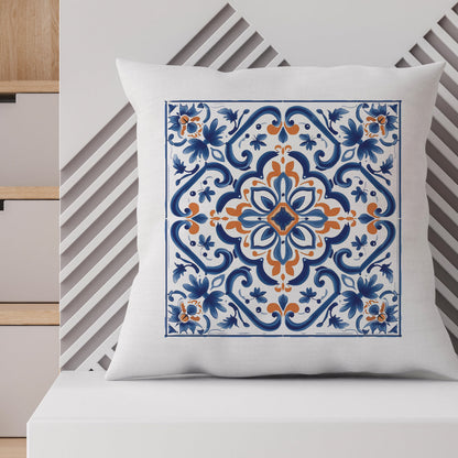 Elegant Portuguese Tile Design Pillow - Bring the Beauty of Portugal Home