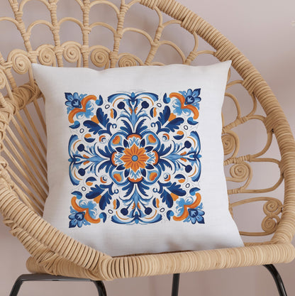 Traditional Portuguese Tile Inspired Pillow - Bring Portugal Home