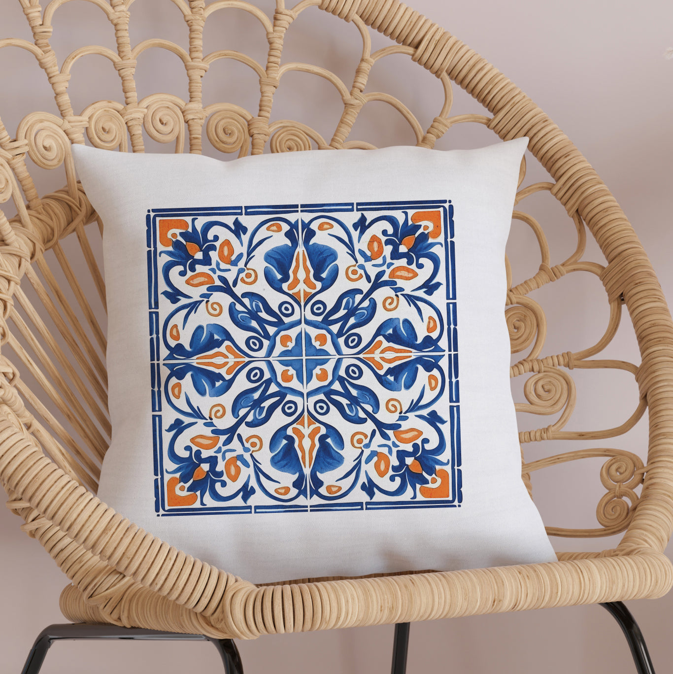 Traditional Portuguese Tile Inspired Pillow - Bring Portugal Home