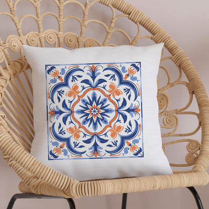 Traditional Portuguese Tile Inspired Pillow - Bring Portugal Home