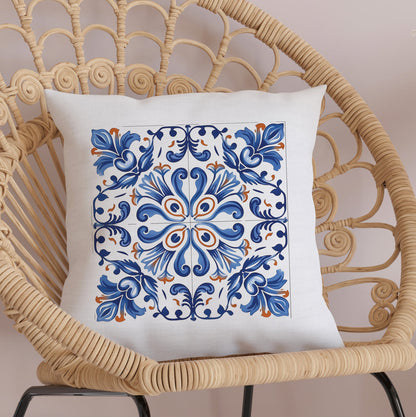 Elegant Portuguese Tile Design Pillow - Bring the Beauty of Portugal Home