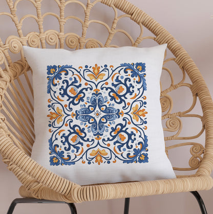 Traditional Portuguese Tile Inspired Pillow - Bring Portugal Home