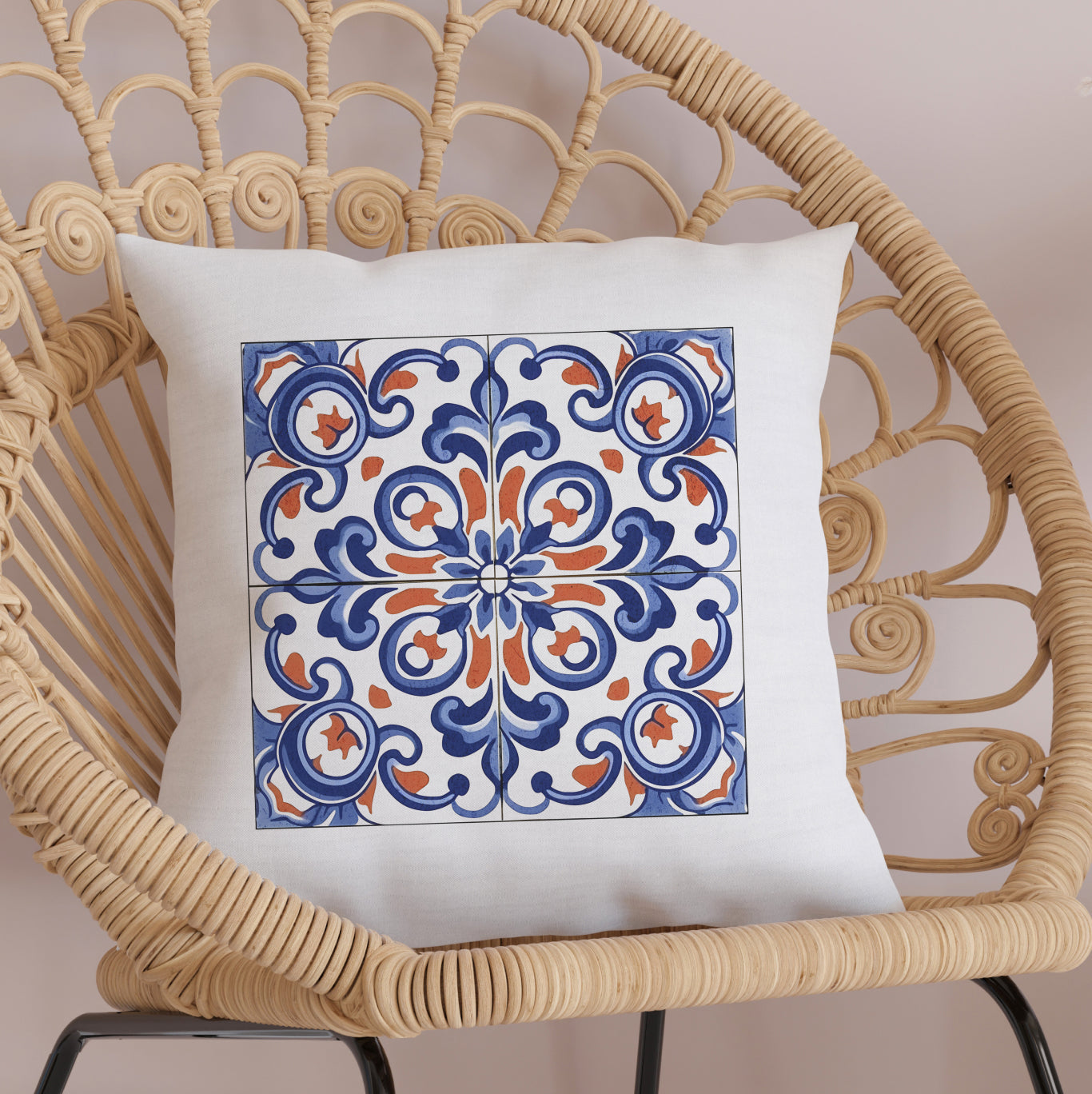 Traditional Portuguese Tile Inspired Pillow - Bring Portugal Home