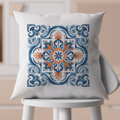 Classic Portuguese Tile Pattern Pillow - Infuse Elegance into Your Home